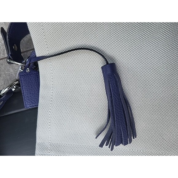 Authentic Coach Avery Natural Canvas & Indigo Leather Shoulder Bag, Hobo F28911 - Picture 5 of 14